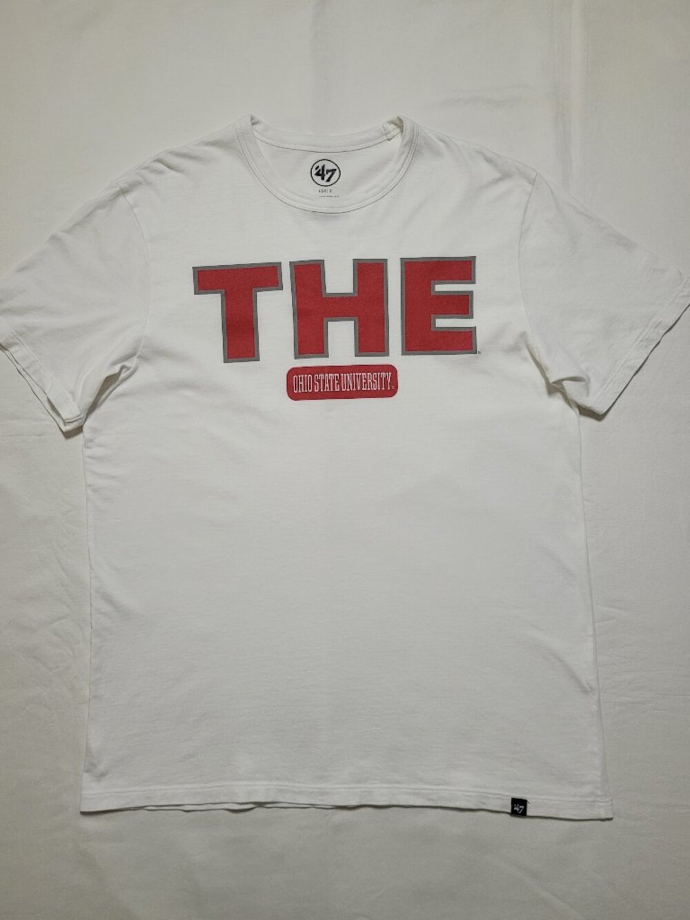 47 Brand Ohio State University THE Graphic T Shirt White Womens Large Football - Picture 2 of 9